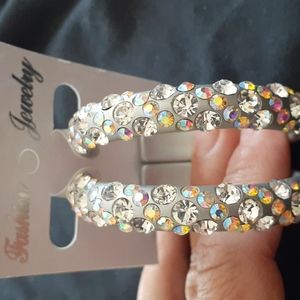 Crystal earings Silver